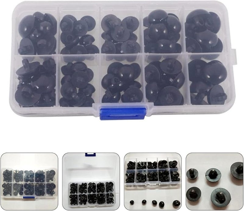 GALPADA 100 Pieces Black DIY Mushroom Buttons for Sewing Crafts Shirts Coats - Image 2